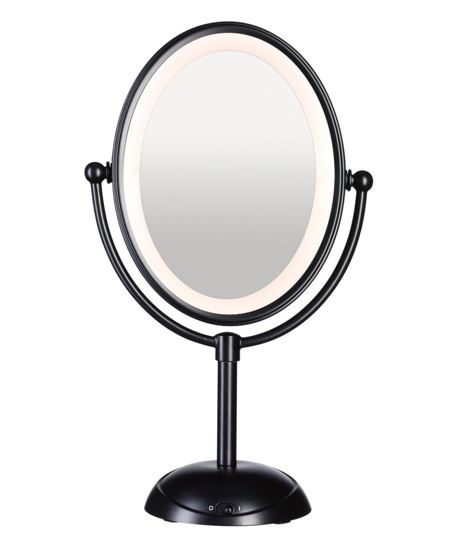 Conair LED Lighted Mirror Matt Black Shaver Shop